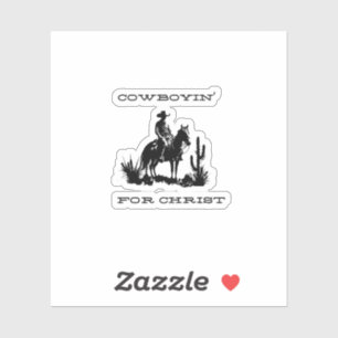 Sticker Cowboyin' pour Christ