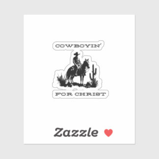 Sticker Cowboyin' pour Christ