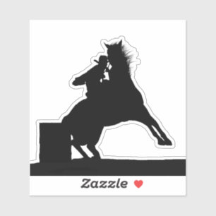 Sticker Cowgirl Barrel Racer et Horse Rodeo