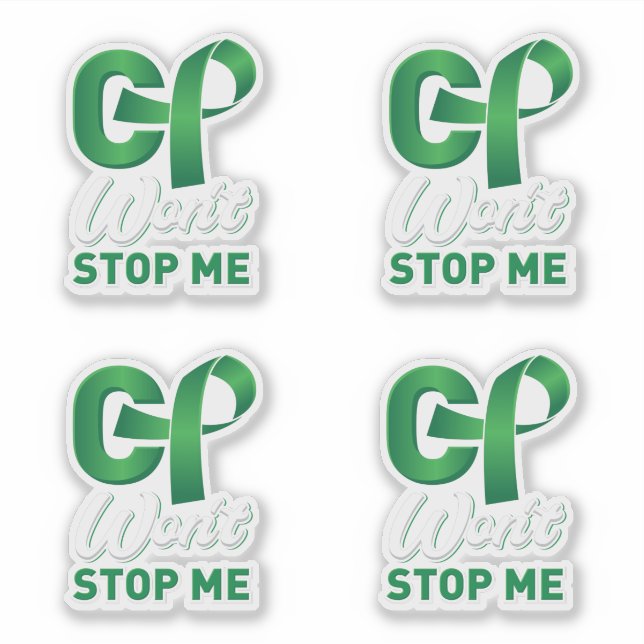 Sticker CP ne m'arrêtera pas Cerebral Palsy Support (Devant)