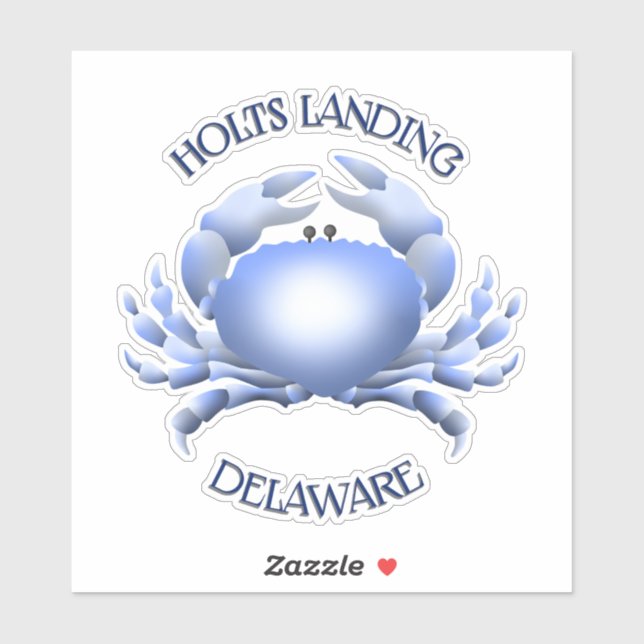 Sticker Crabe bleu à l'atterrissage (Feuille)