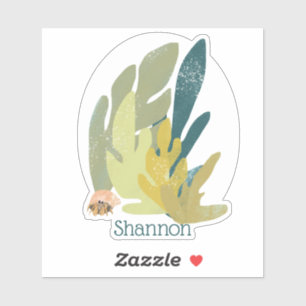 Sticker Crabe d'Hermite portant le nom