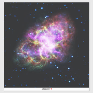Sticker Crabe Nebula Supernova Remnant Hubble Composite