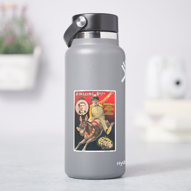 Sticker Crandall Le Clown En Train D'Interpréter Sa Mule (HydroFlask)
