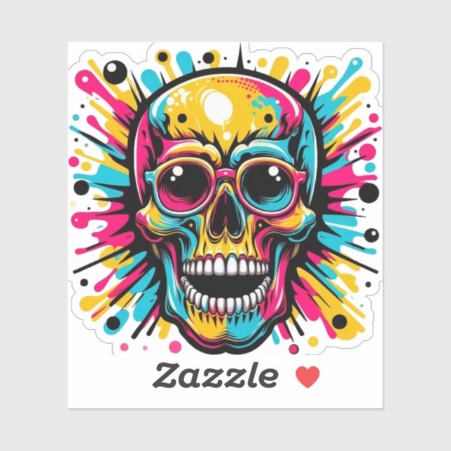 Sticker Crâne (Feuille)