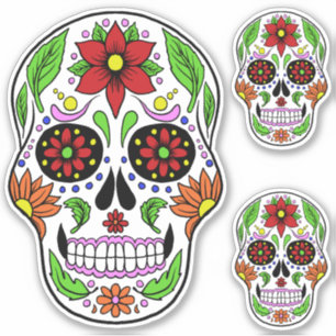 Sticker Crâne à sucre