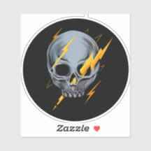 Crâne avec boulons d'éclair