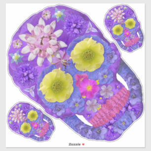 Sticker Crâne de fleurs 5