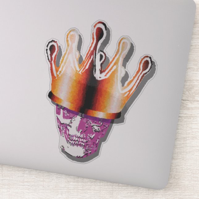 Sticker Crâne de la Couronne, Lotta violet (Détail)