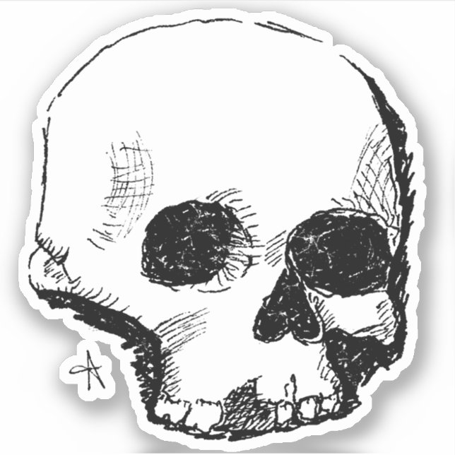Sticker crâne de spoopy (Devant)