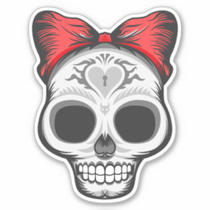 Sticker Crâne de Sucre Super Féminin