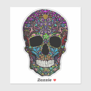 Sticker Crâne décoré