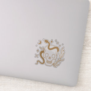 Sticker Crâne et serpent