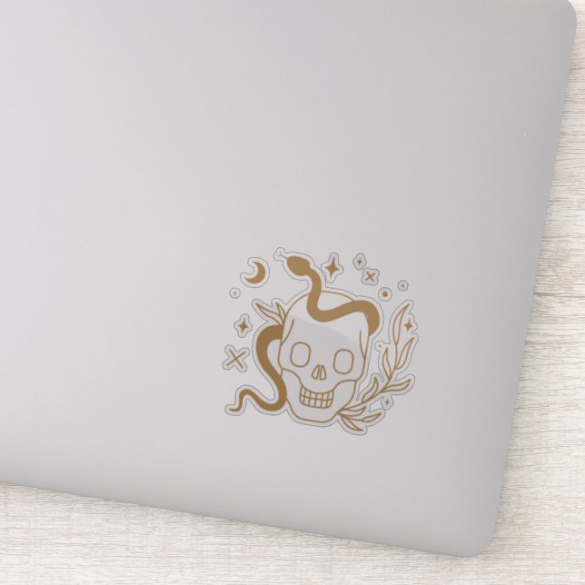 Sticker Crâne et serpent (Détail)