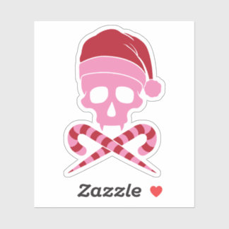 Sticker Crâne personnalisable Santa Claus