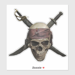 Sticker crâne pirate