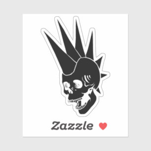 Sticker Crâne Punk personnalisable version 2