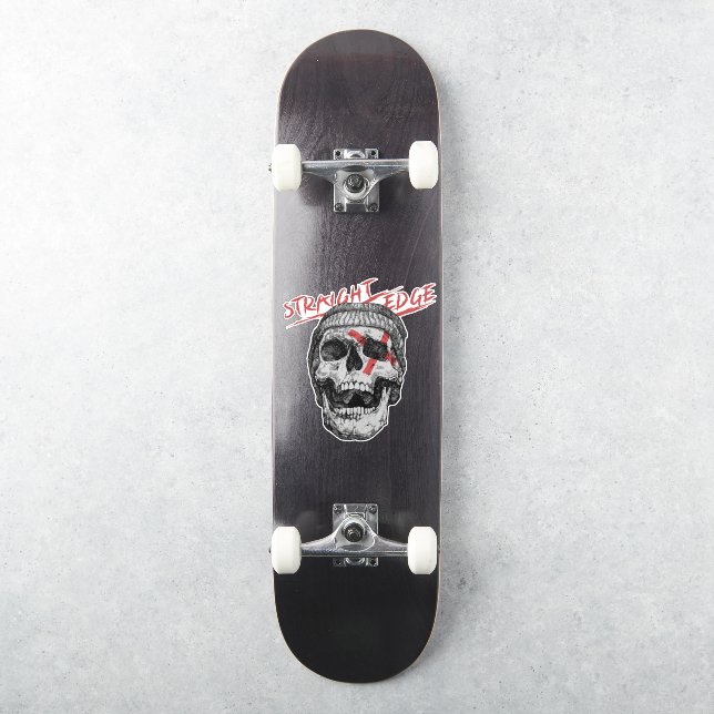Sticker Crâne Straight Edge (Skateboard)