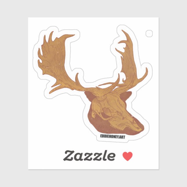 Sticker Crânes - Cerfs (Feuille)