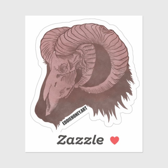 Sticker Crânes - Chèvre (Feuille)