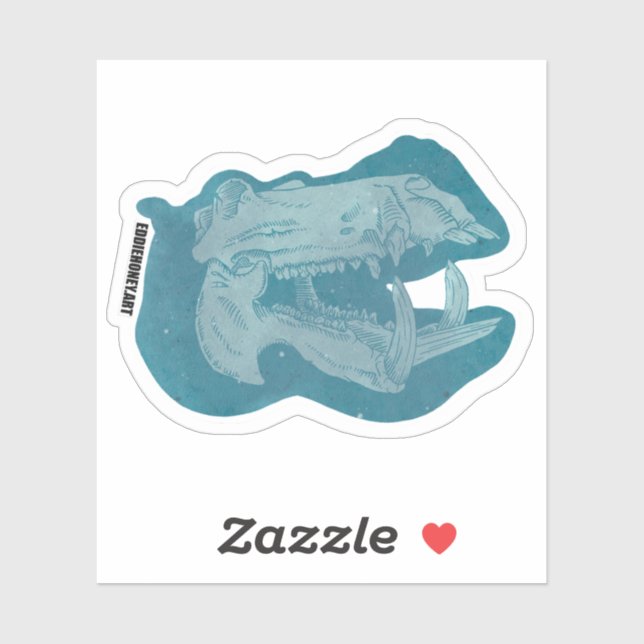 Sticker Crânes - Hippo (Feuille)