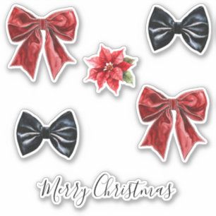 Sticker Cravate Bow Noir Bow Noir Noël