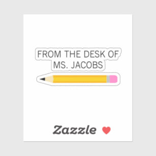 Sticker Crayon cadeau de l'enseignant du bureau de