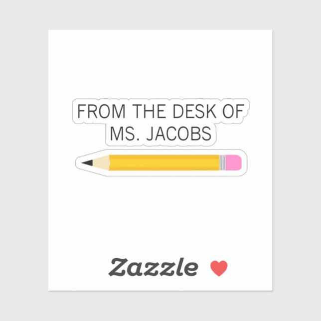 Sticker Crayon cadeau de l'enseignant du bureau de (Feuille)