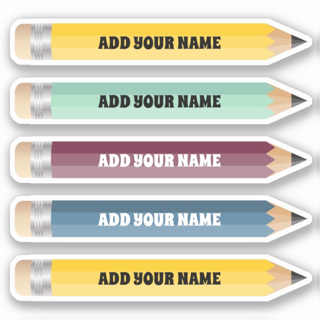 Sticker crayon de nom personnalisable - Vinyl coup (Devant)