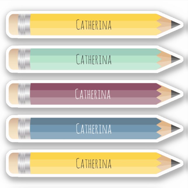 Sticker crayon de nom personnalisable - Vinyl coup (Devant)