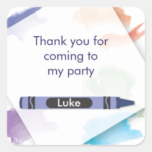 Sticker Crayon Favor Bue