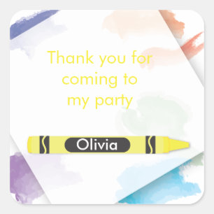 Sticker Crayon Favor   jaune