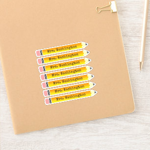 Sticker Crayon personnalisé de l'enseignant