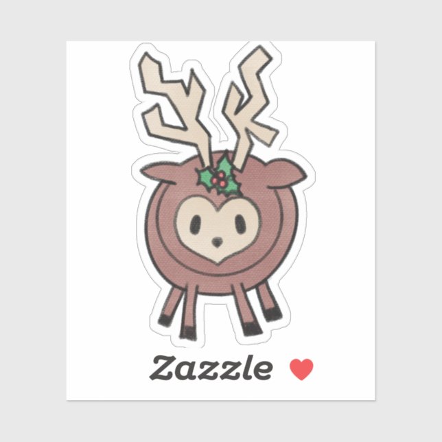 Sticker Crayon Reindeer (Feuille)