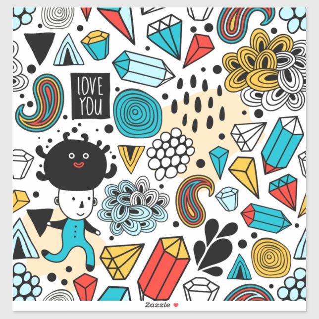 Sticker Crazy head (Feuille)