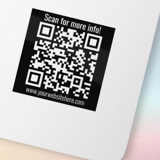 Sticker Create Your Own QR Code | Transperant