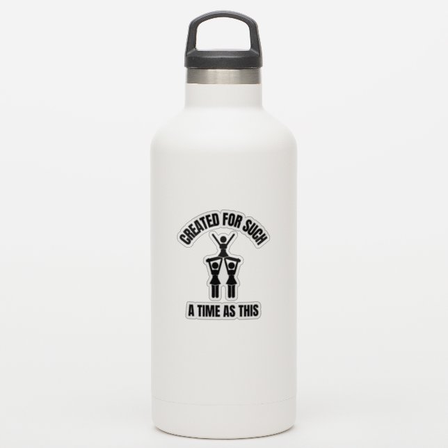 Sticker Created for such a time as this cheerleading (Gourde)