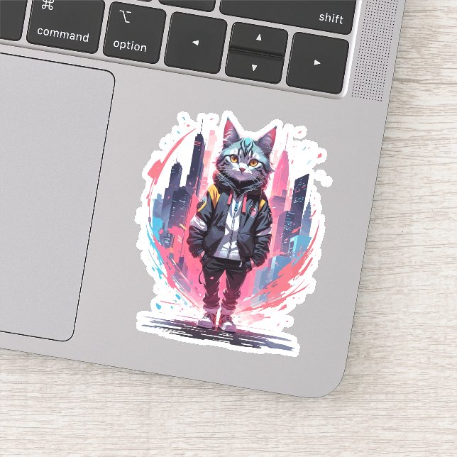 Sticker Création de chat mignon stylé (Détail)