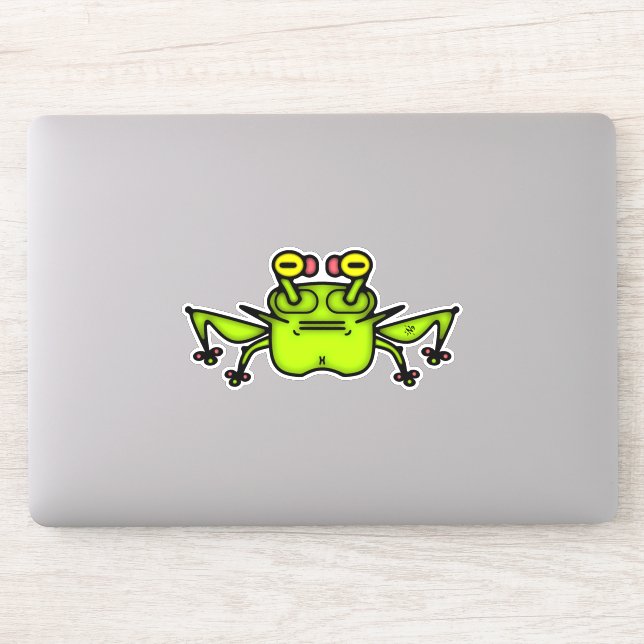 Sticker Créature de dessin animé étrange Grenouille Grinch (Ordinateur)