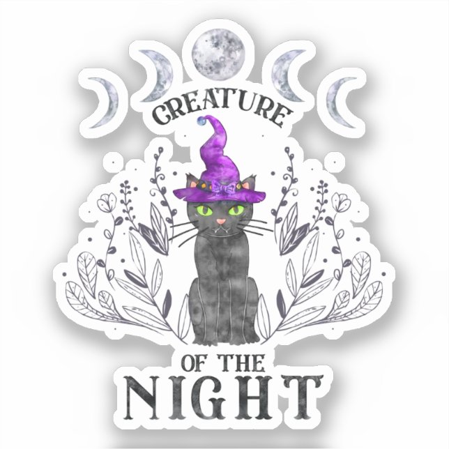 Sticker Créature de la nuit (Recto)