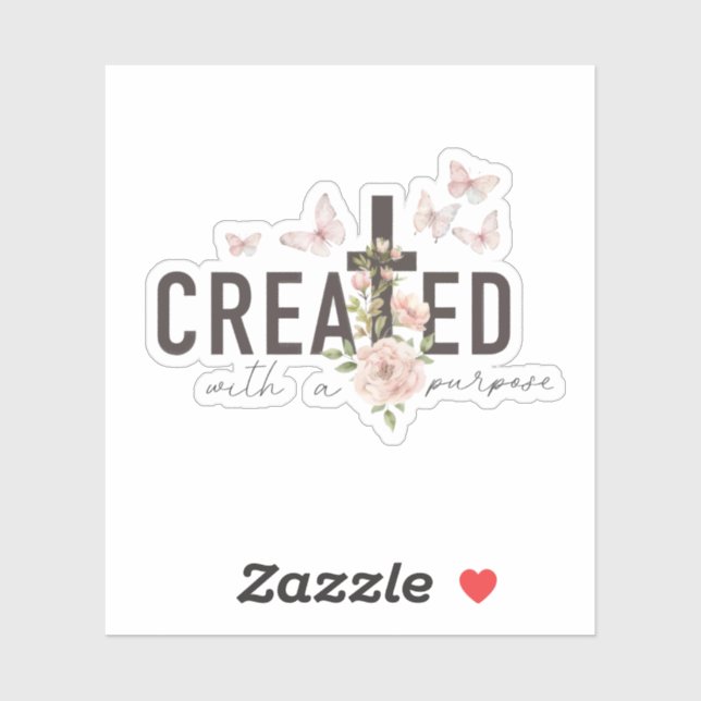 Sticker Créé dans un but (Feuille)