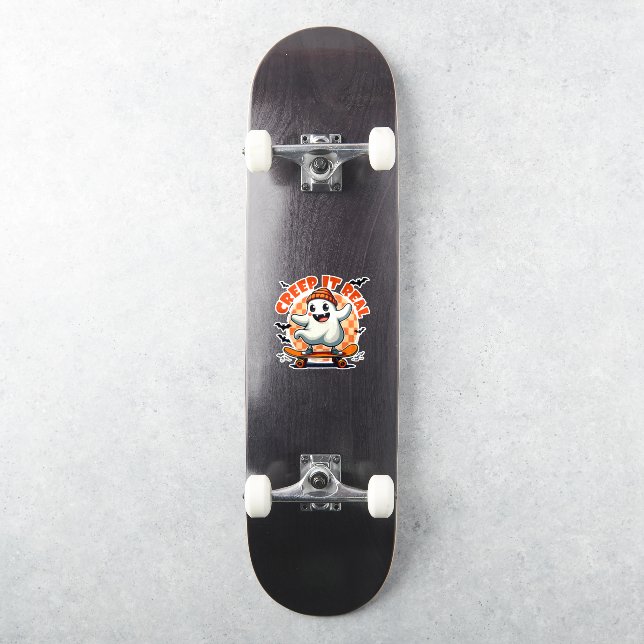 Sticker Creep it real Éffrayant Halloween Ghost Skate Boar (Skateboard)