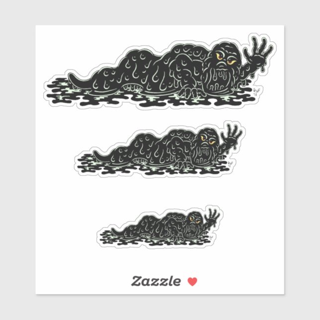 Sticker Creeping Slime Hulk Weird Horror Art (Feuille)