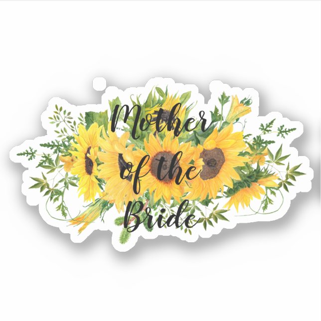 Sticker Créer son propre tournesol cadeau de fête nuptiale (Devant)