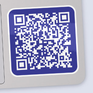 Sticker Créer un code QR analysable Bleu foncé modifiabl