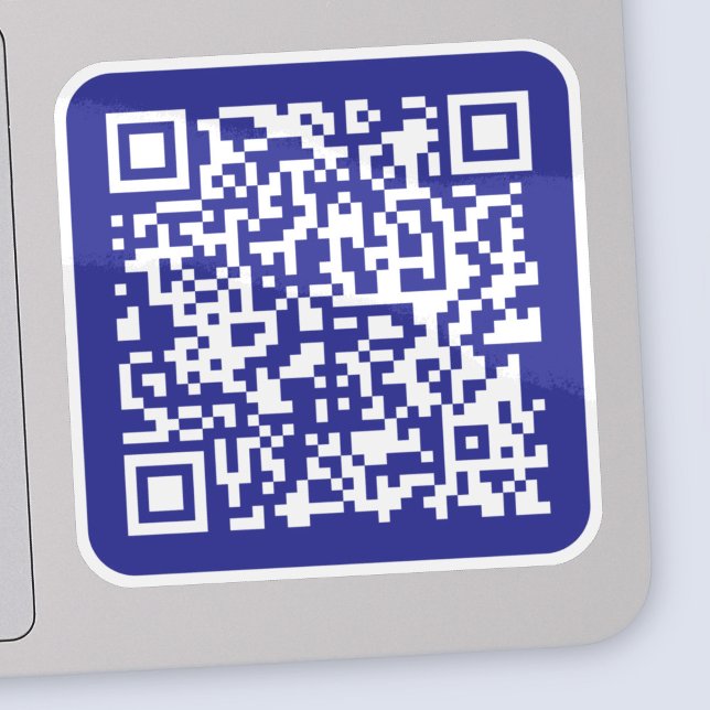 Sticker Créer un code QR analysable | Bleu foncé modifiabl (Créateur téléchargé)
