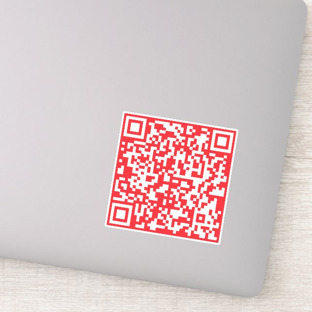 Sticker Créer un code QR rouge numérisable (modifiable) (Détail)