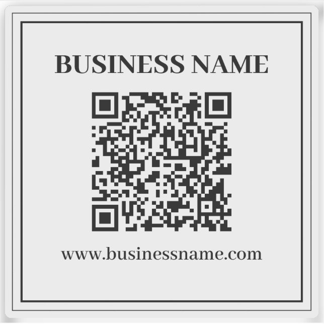 Sticker Créer un code QR scannable | Noir & Blanc (Devant)