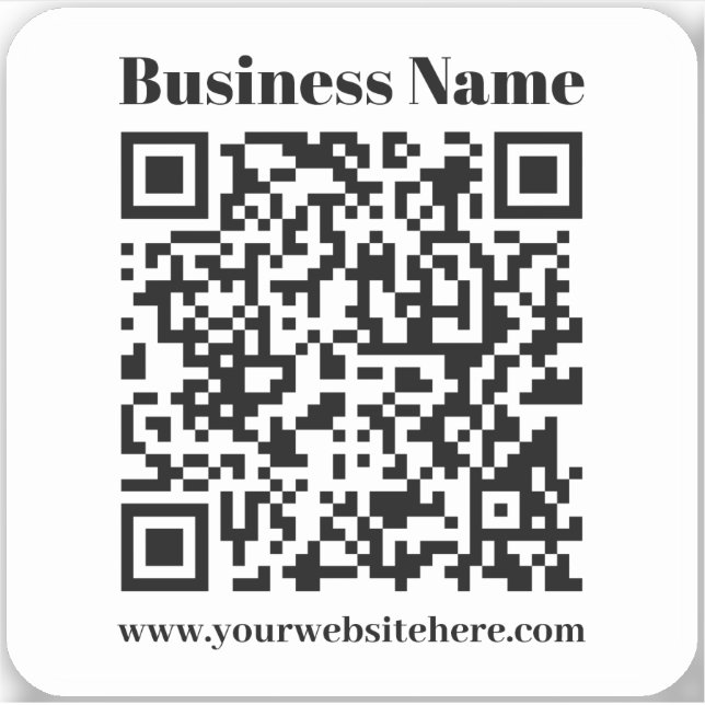 Sticker Créer votre propre code QR | Noir et blanc (Devant)