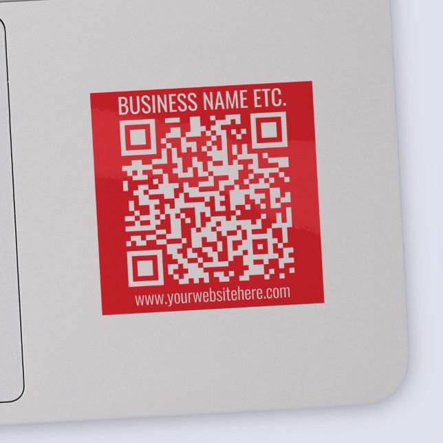 Sticker Créez instantanément votre propre code QR | Rouge  (Créateur téléchargé)